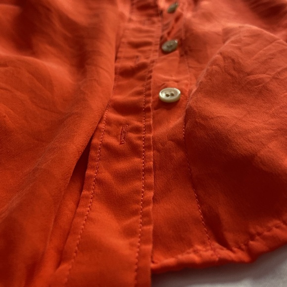 J.Crew Scotch & soda silk orange button down blouse size xs - Picture 7 of 13